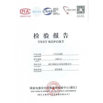 KBS-12戶外開閉所檢驗報告